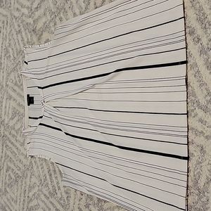 Cream and black striped sleeveless top